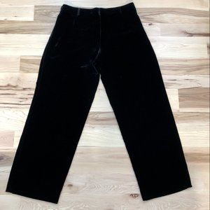 Giorgio Armani Black Velvet Marlene Style Pants Size M